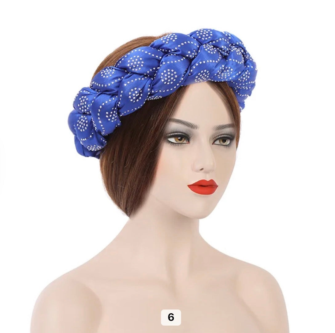 Rhinestone braided headband