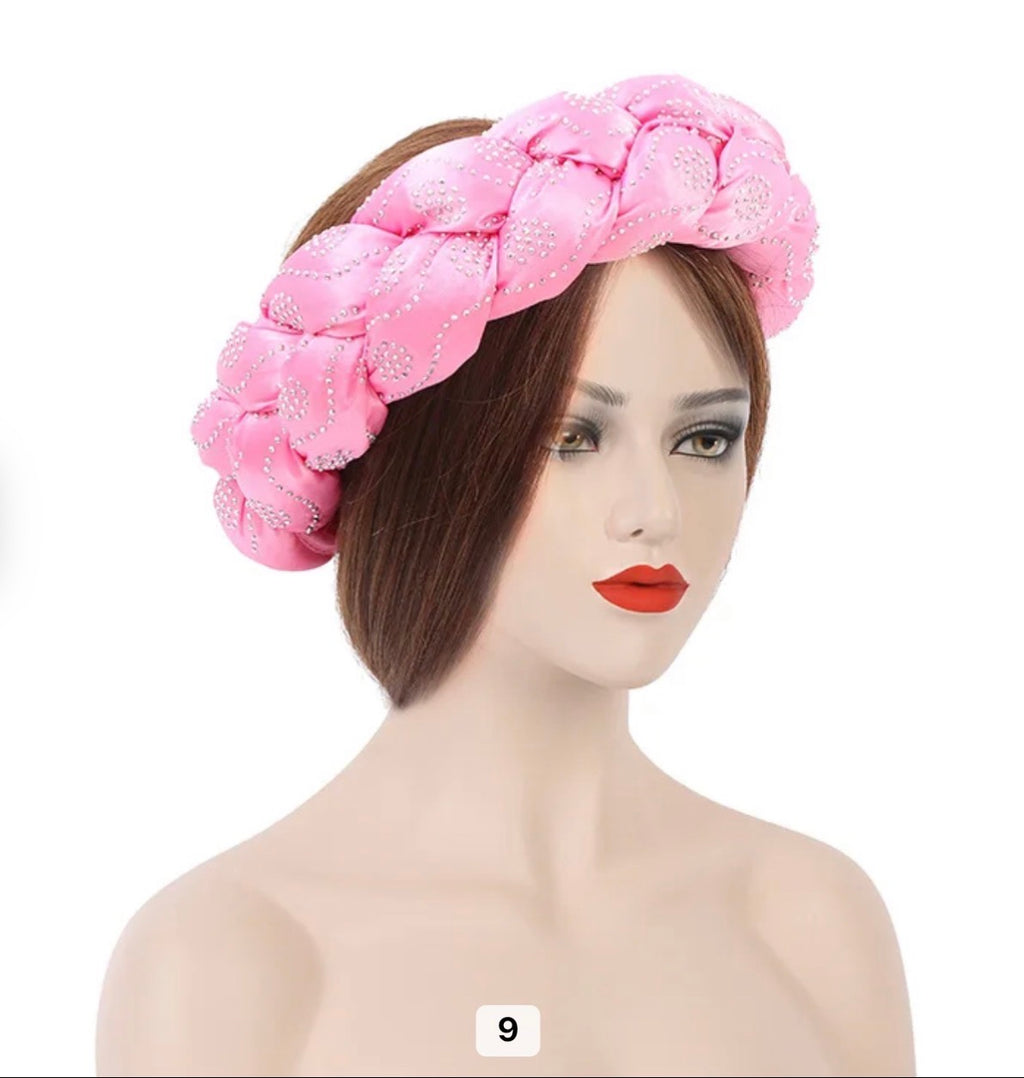 Rhinestone braided headband