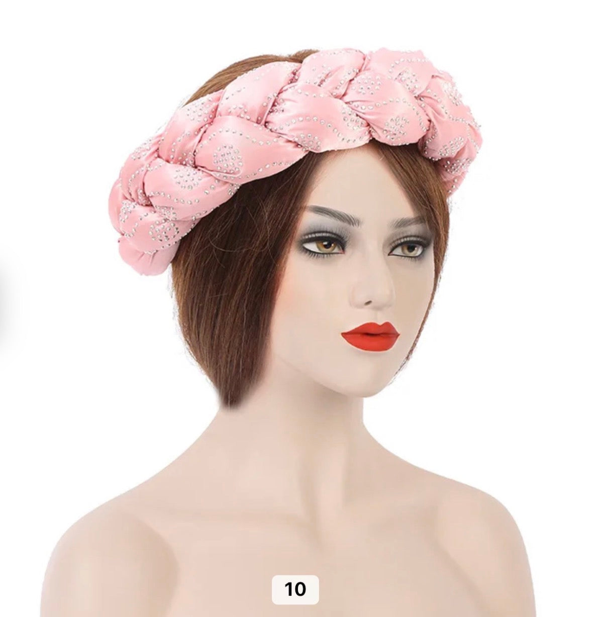 Rhinestone braided headband